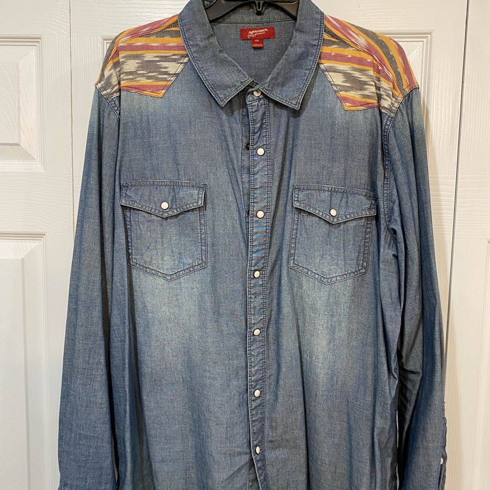 Arizona Jean Co Denim Style XXL button up shirt